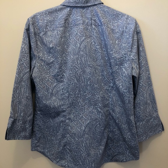 Lands’ End Paisley Wrinkle-Resistant Blouse - Picture 5 of 8